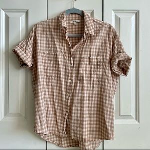 Madewell button up short sleeved top